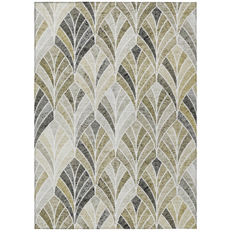 Malchow Washable Geometric Indoor / Outdoor Rug, Rectangle 8' x 10'