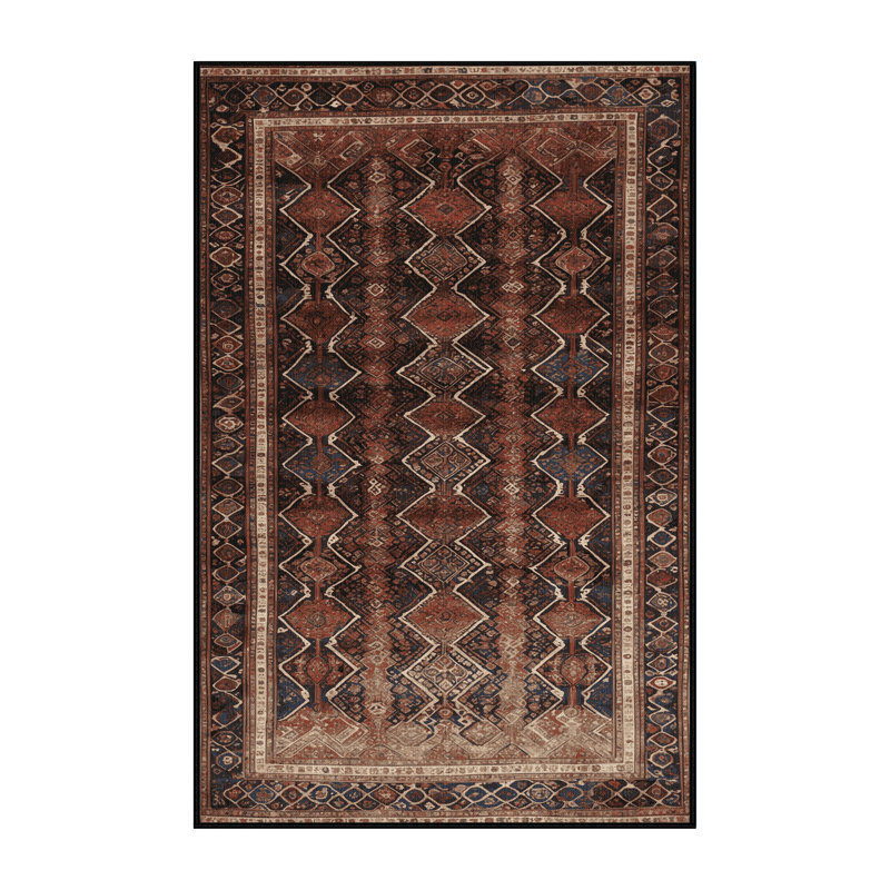 Tapis brun lavable à la machine, Rectangulaire 2 pi x 3 pi