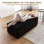 Repose-pieds 51 po en velours côtelé noir