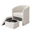 Fauteuil demi-tonneau rembourré moderne avec rangement Ottonman-2040702428