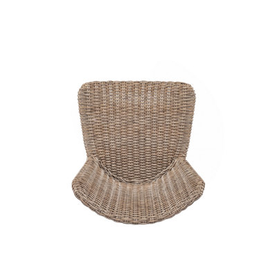Tabouret de bar d'extérieur Lymington, bois de teck avec osier, ensemble de 2