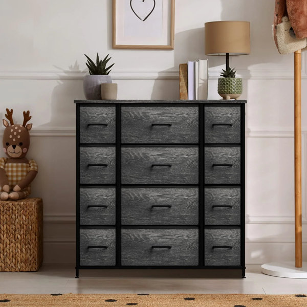 Sorbus Kids Dresser with 12 Drawers - Chest Organizer Unit with Steel