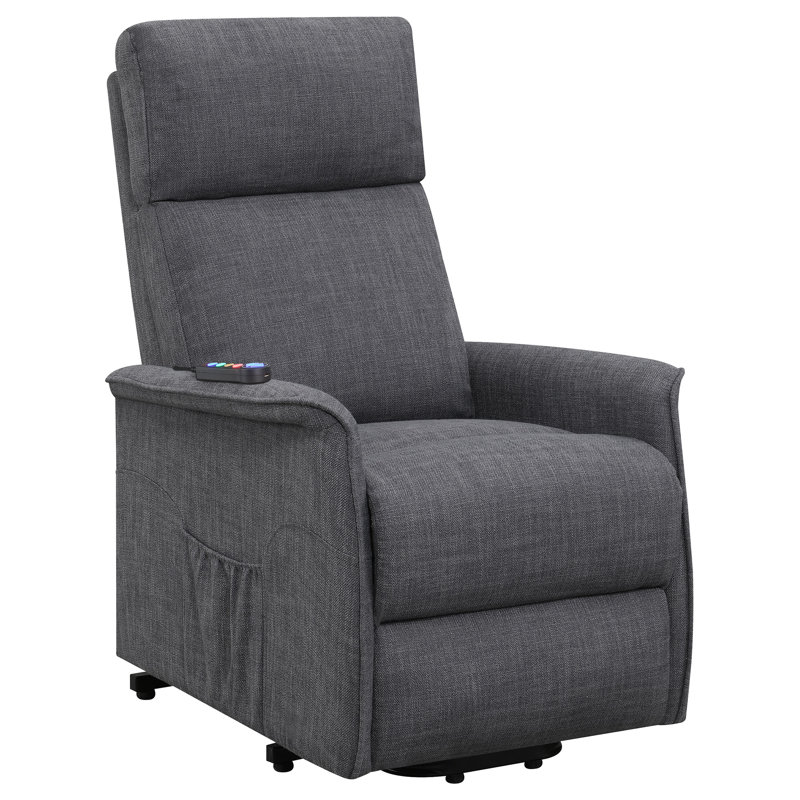 Fauteuil inclinable standard de 27,5 po Bernardsville, Mélange de polyester gris anthracite et gris anth