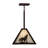Jamaile 1 - Light Mahogany Bronze Geometric Pendant