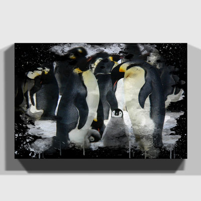 Emperor Penguins - Wrapped Canvas