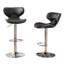 Gris avec base - 2 pièces, siège en similicuir, rembourrage confortable, hauteur réglable, pour la salle à manger, le bureau, les espaces de bar 2 pivotants et le salon, bar, extérieur-1263749458