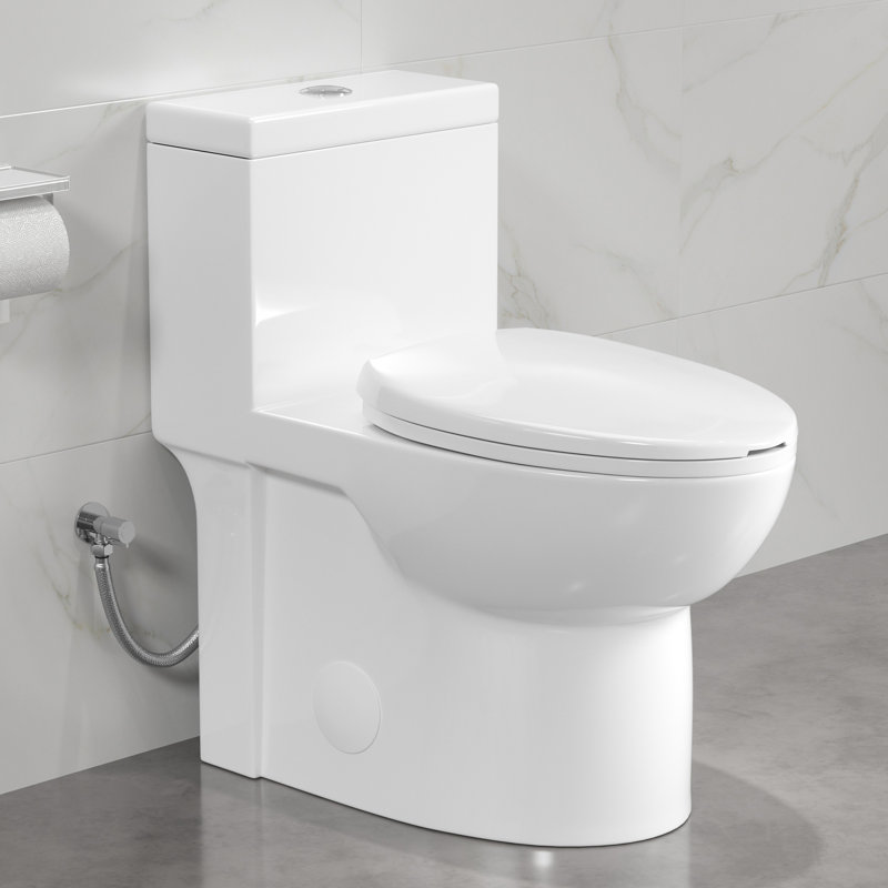 Denbigh 1.1/1.6 GPF Dual Flush Chair Height Elongated Bowl Comfort Height One-Piece Toilet (Seat Included), Top