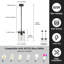 (Ensemble de 2) Luminaire suspendu industriel en verre 1 lumière 5,1 "pour îlot de cuisine, au-dessus de l'évier-121635195