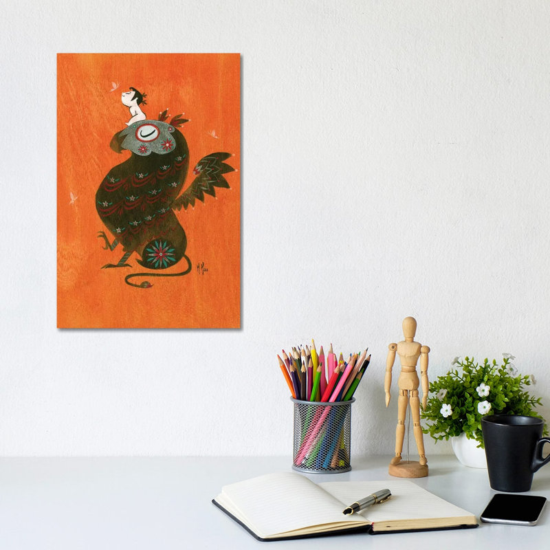 Griffin 1 Piece Wrapped Canvas Wall Art, 20.32 cm H x 30.48 cm W