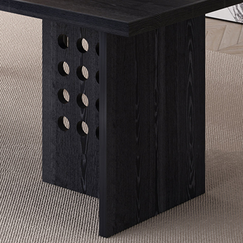Bureau en bois massif en acrylique pour un usage domestique, H 29,53 po x l 86,61 po x P 31,5 po