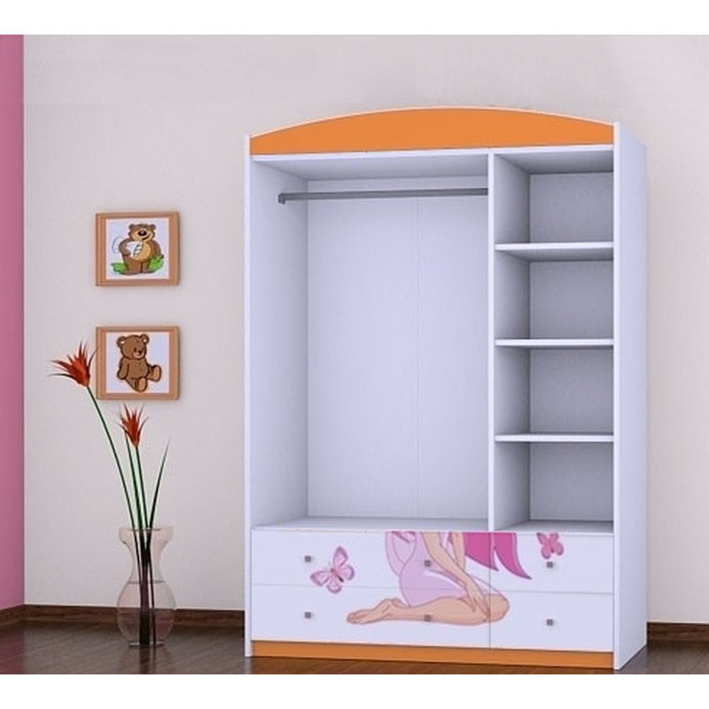 Wilczek 3 Door Wardrobe, Orange