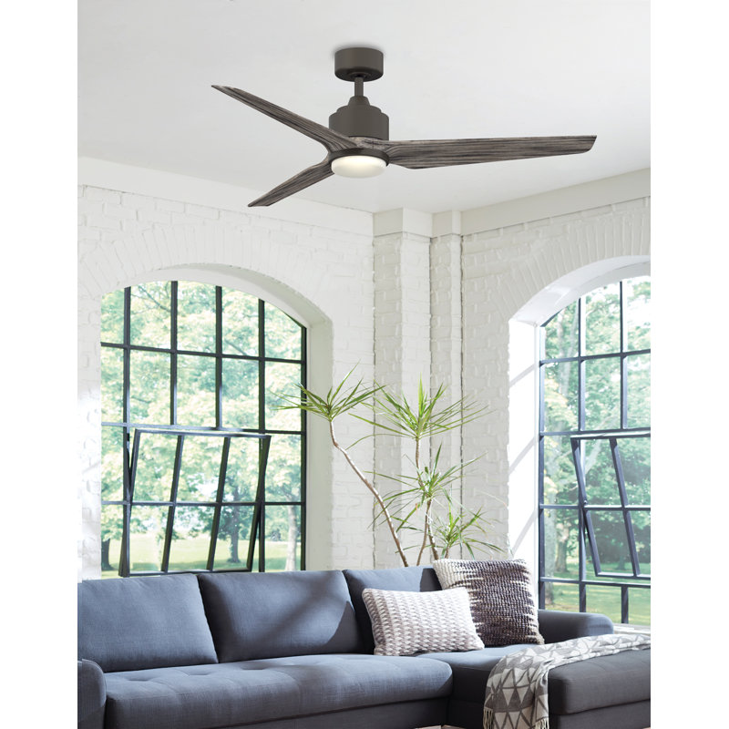 TriAire Custom Indoor/Outdoor Ceiling Fan DC Motor- Matte Greige, Matte Greige