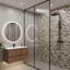 Glass Brick Joint Mosaic Wall Tile