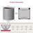 10in. Small Concrete Gray(Upgraded Interior) Cement Tall Round Planter Pot Cylindrical Flower Planter with Drainage Hole-75778887-75778886