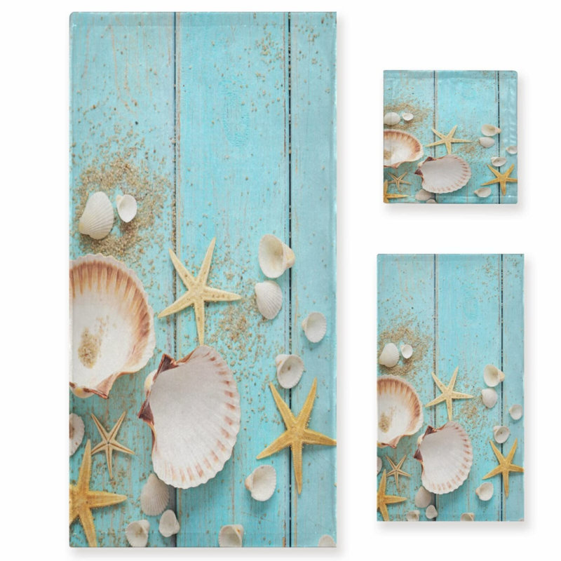 Seaside Breeze Ultra Soft Bath Towel Set - Fast Dry, Absorbent, Perfect for Summer