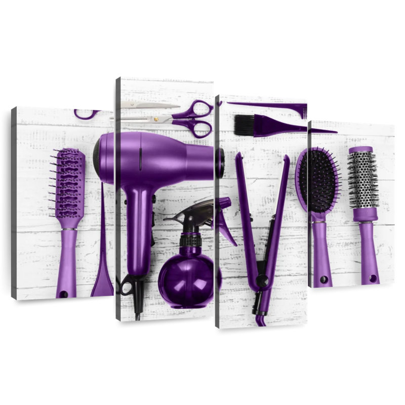 Outils de salon de coiffure mauve Shuttleworth, H 42 po x l 68 po