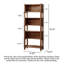 Bibliothèque rétro à quatre sections en bois de pin de style rétro Wabi-Sabi