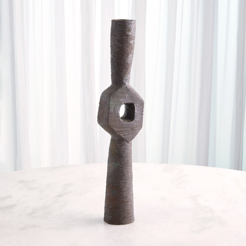 Ebba Vase-Rugged Brown-Lg, 24" H x 5" W x 2.5 D