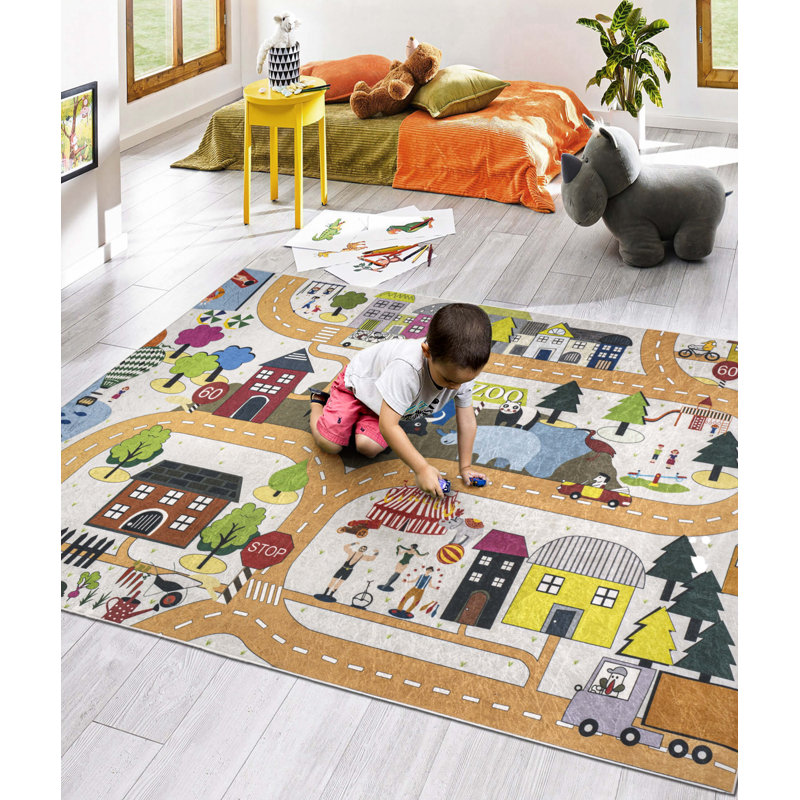 Richfield Rectangle Machine Woven Polyester Rug, Rectangle 2'8" x 4'