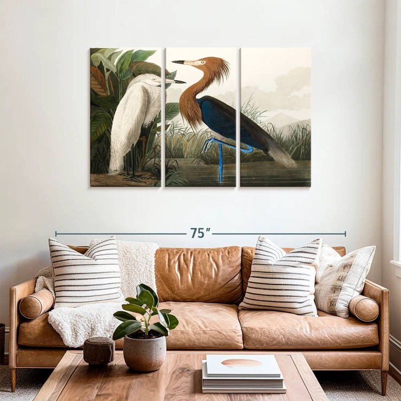 Purple Heron, 36" H x 57" W
