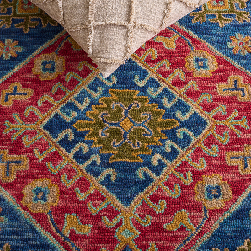 Tapis oriental en laine touffeté à la main Donneta, Tapis de couloir 2 pi 3 po x 7 pi