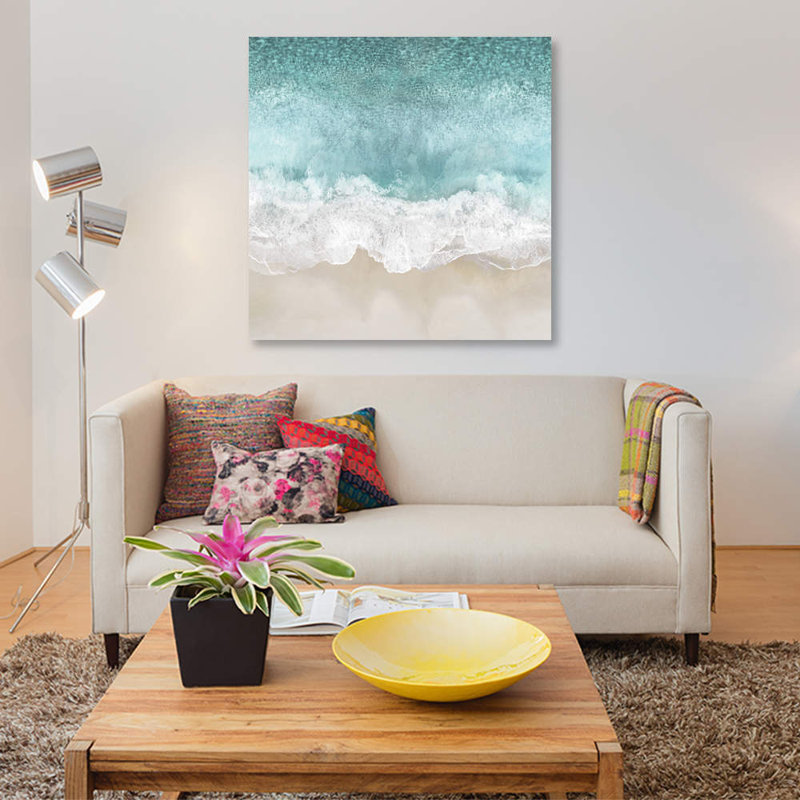 " Ocean Waves I " by Maggie Olsen, 26" H x 26" W x 1.5" D, Wrapped Canvas
