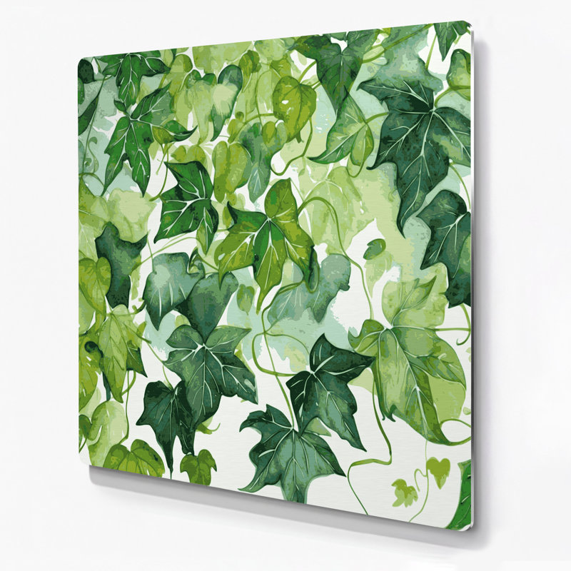 Art mural en métal Botanical Ivy Green, H 32 po x l 32 po