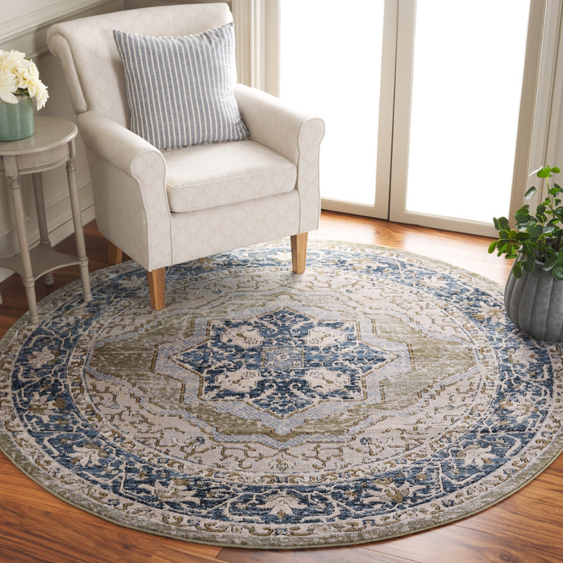 Jaquincy Performance Oriental Rug, Round 6'7"