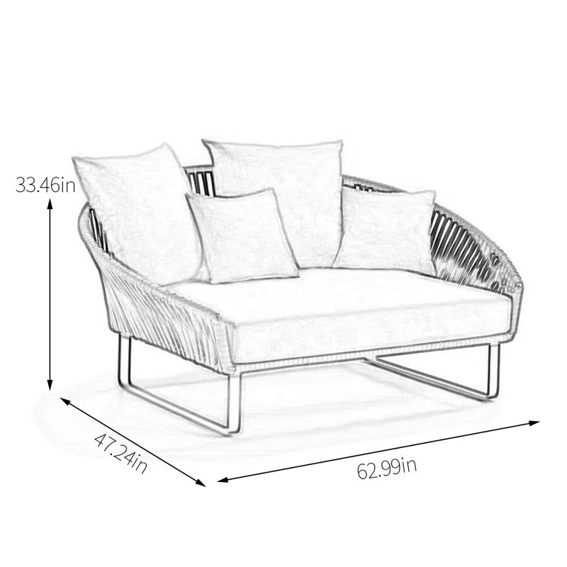 Lit de jour d'extérieur en tissu 62,99 po Geonwoo