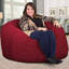  | Fauteuil à billes 6 pi | Rembourrage en mousse - Housse lavable amovible, suède bourgogne-1482418591-1500567356