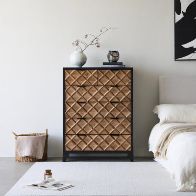 Mahisha 33” * 44” Wood Parquet Dresser
