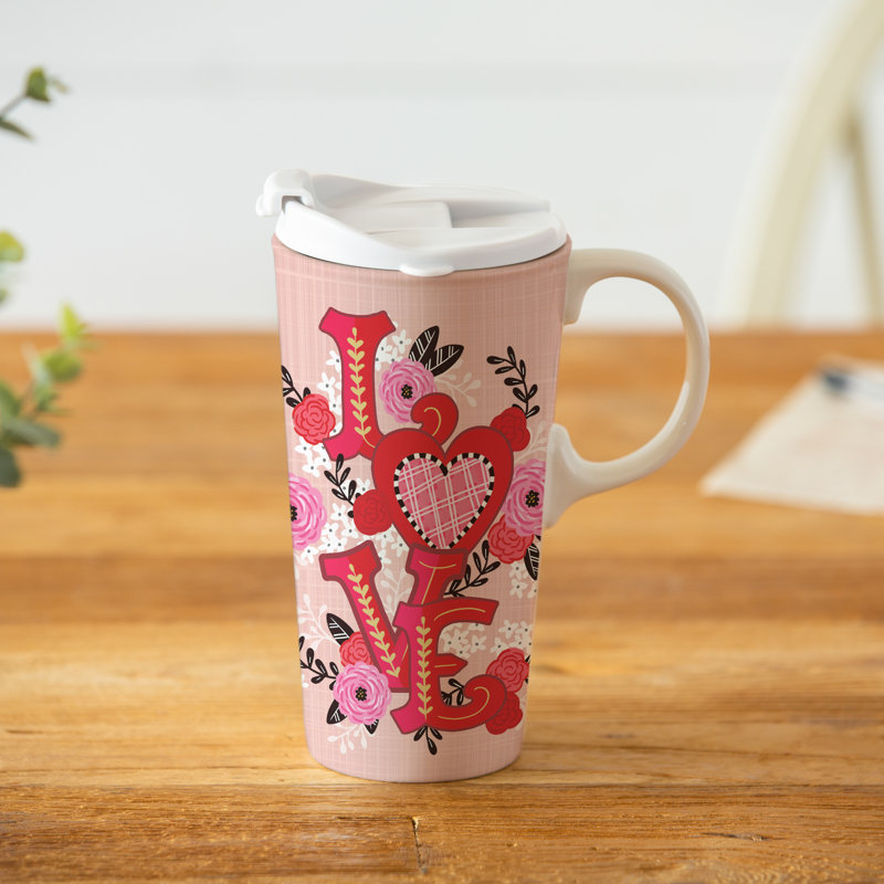 Valentine's "L.O.V.E." Ceramic Perfect Cup, 17oz, Gift Box