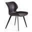 Chaise d'appoint rembourrée Moira en brun foncé