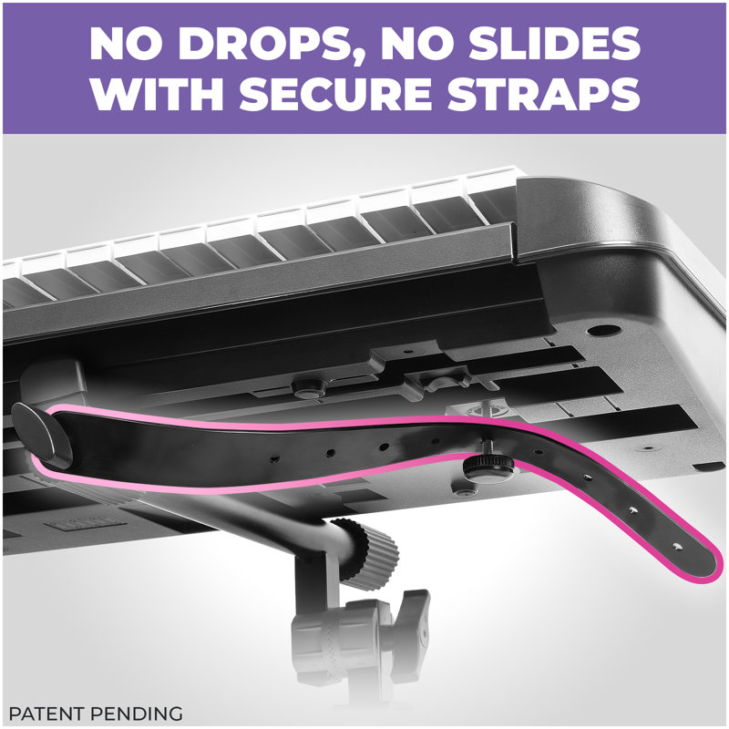 Liquid Stands 2 Tier Keyboard Stand Attachment - Arms Only - Double Stand Extender for Square Tube Z Style Stands