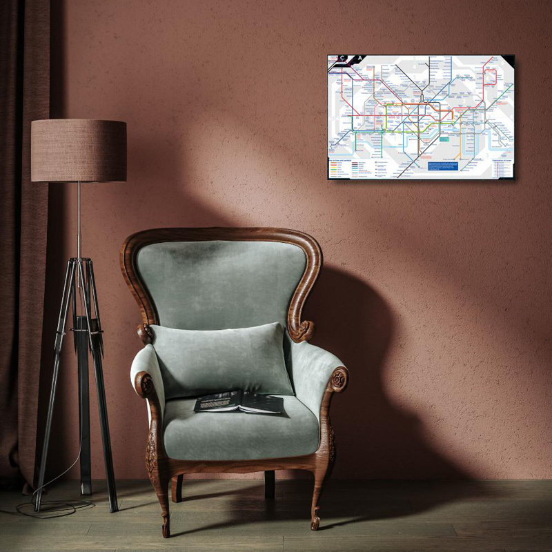 Carte du métro de Londres, H 12 po x l 18 po