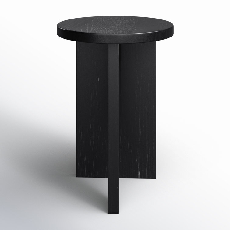 Shayne Solid Wood Abstract End Table