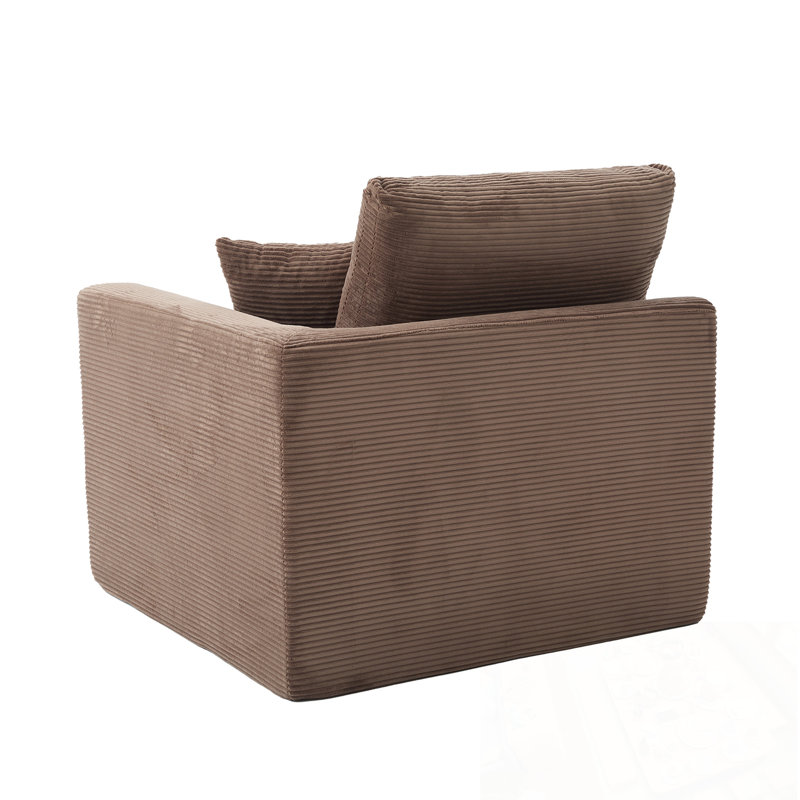 Canapé modulaire modulaire avec coussin moelleux, Brun