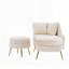 Chaise d'intérieur en chenille 58 po avec accoudoir gauche et coussin lombaire 58 po-1656250369