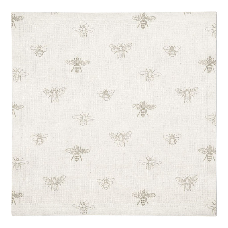 Alvelo Cotton No Pattern Rectangle Napkin, Gray/White