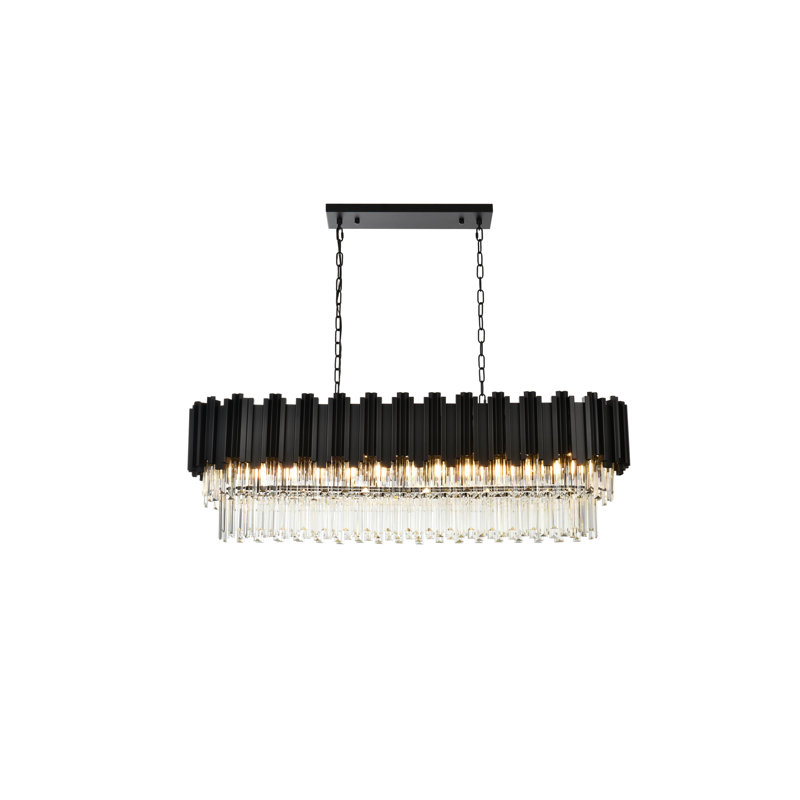 Lenora 47 inch Rectangular Chandelier , Black