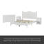 Ensemble de chambre à coucher de style rétro 4 pièces, lit plateforme grand avec un design élégant, table de chevet et commode avec poignée en métal-1544865105