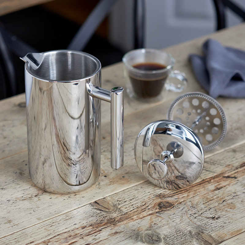 Stellar Coffee, 8 Cup Double Walled Cafetiere, 25cm H x 16cm W x 14cm L, 1.4 Litres