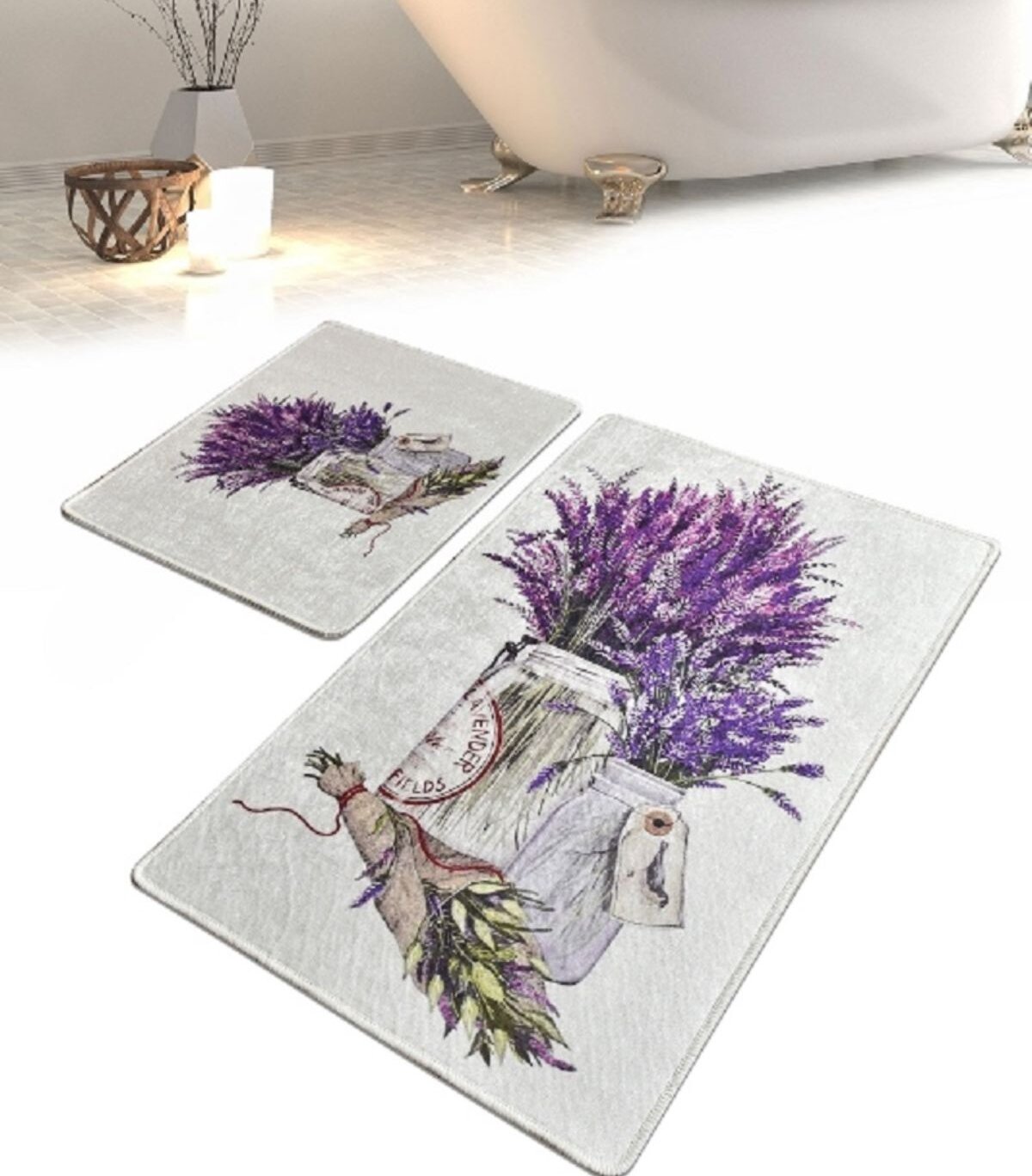 wunderlin Green Bathroom Rug Soft-Microfiber Non-Slip Bath Rug Cute Ba