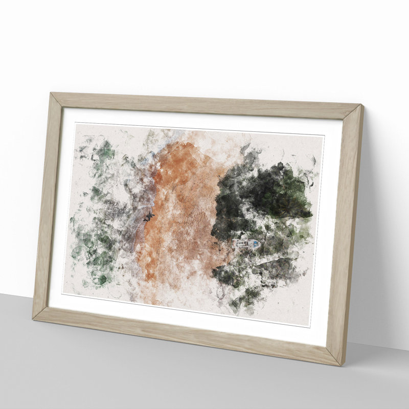 Beauty of Midigama Beach in Sri Lanka - Picture Frame Painting, 65cm H x 90cm W x 2cm D, Oak