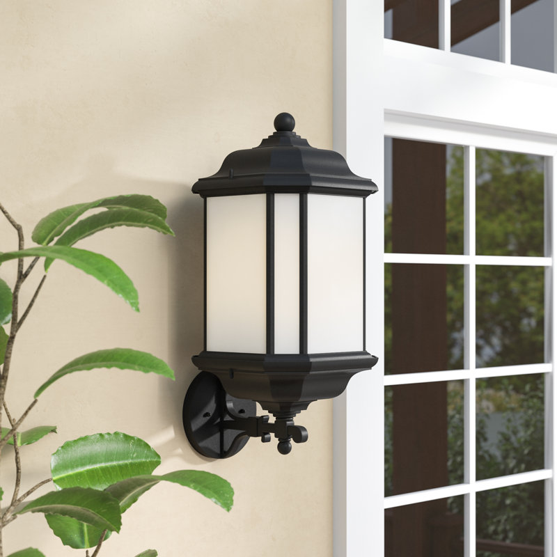 Kent One Light Outdoor Wall Lantern from Generation Lighting , Black, No