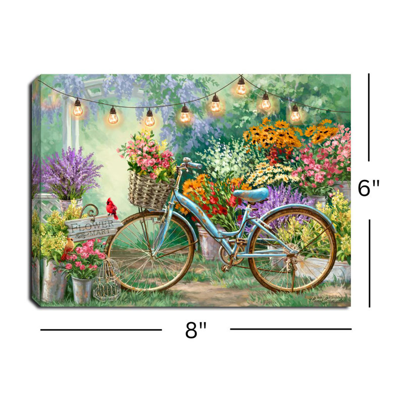 Flower Mart 8x6 Mini Lighted Easel Back Canvas