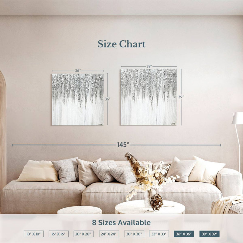 Avery Silver Drops Of Jupiter, 39" H x 39" W