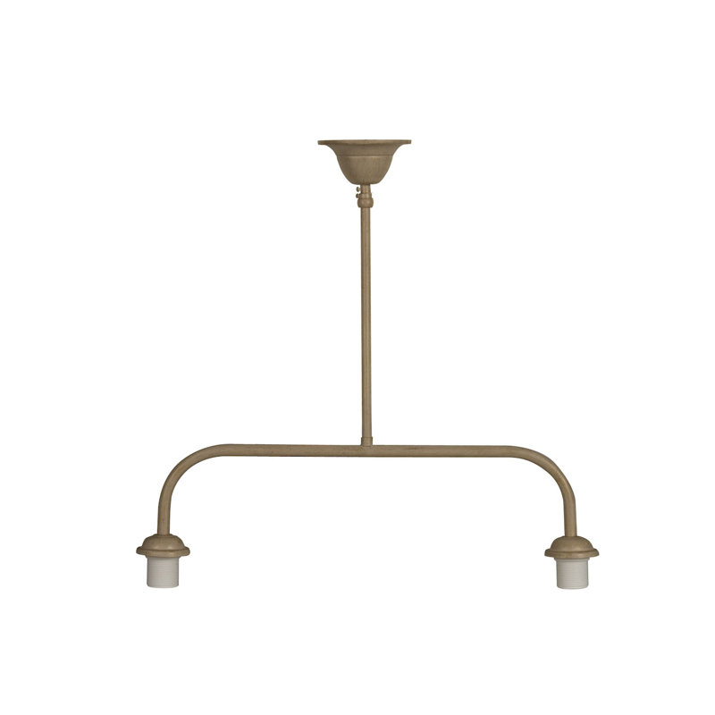 San Pablo 2 - Light Kitchen Island Pendant, Beige and Gold Metal