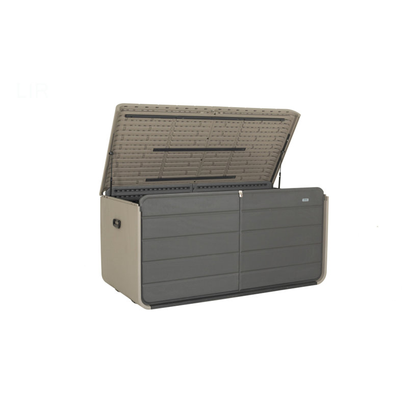 200 Gallon Plastic Deck Box, Large Patio Storage Box With Lock, Wheels & Waterproof Lid For Outdoor Cushions, Garden And Pool Supplies