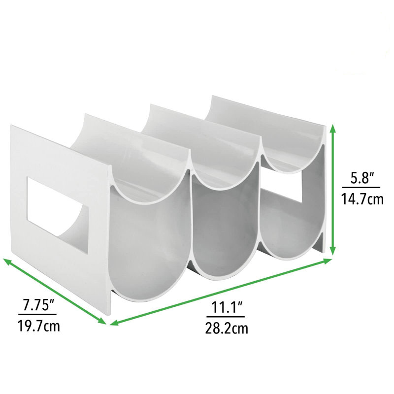 Arthenia 6 Bottle Tabletop Wine Bottle Rack, Light Grey